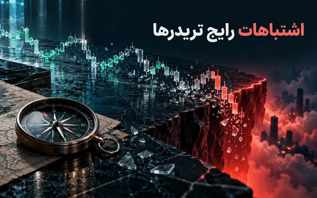 اشتباهات رایج تریدرهای فارکس و راه‌حل آن‌ها؛ تصویرسازی مفهومی اختصاصی موضوع