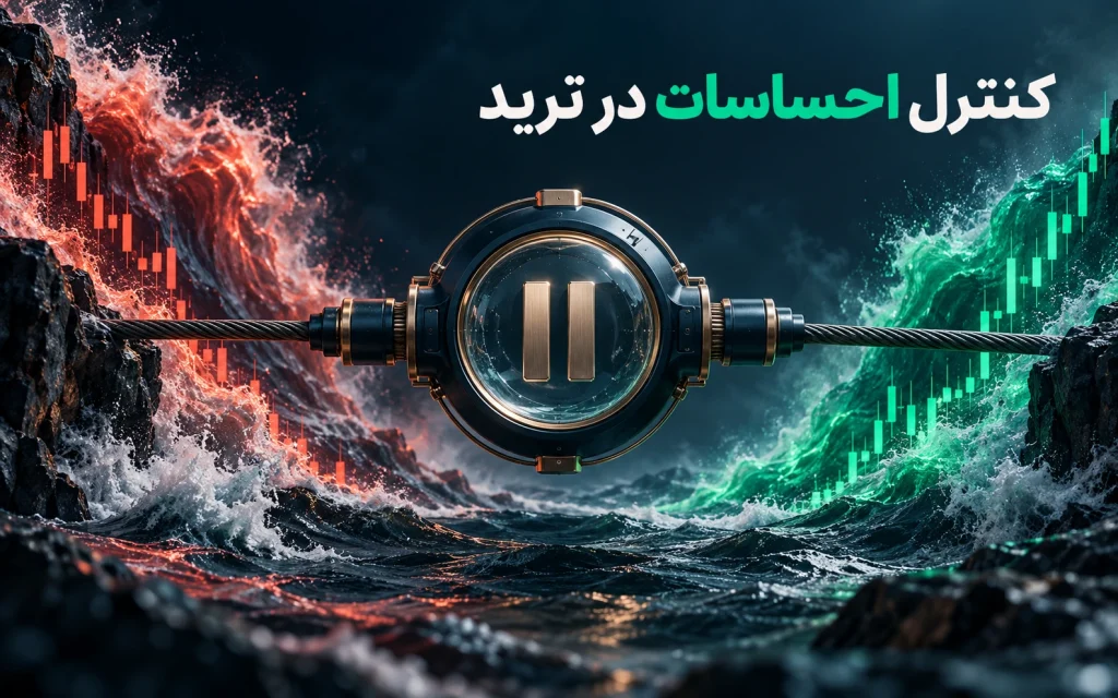 کنترل احساسات در ترید؛ راهنمای عملی؛ تصویرسازی مفهومی اختصاصی موضوع