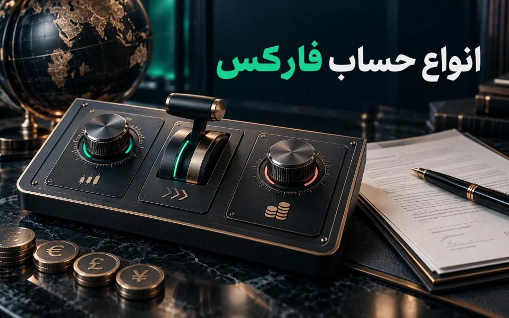 انواع حساب فارکس: استاندارد، مینی، میکرو و ECN؛ تصویرسازی مفهومی اختصاصی موضوع